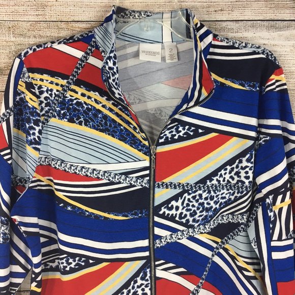 Weekends by Chico's Jacket Full Zip Lightweight - Picture 2 of 6